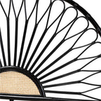 Baxton Studio Perenna Two-Tone Black and Brown Rattan King Standalone Headboard