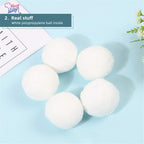 Furryvalley Faux Fur Pompom 6Pcs Diy Crafts Fluffy Balls For Hat Shoes Scarves With Snap Fastener Removable Knitting Hat Accesso