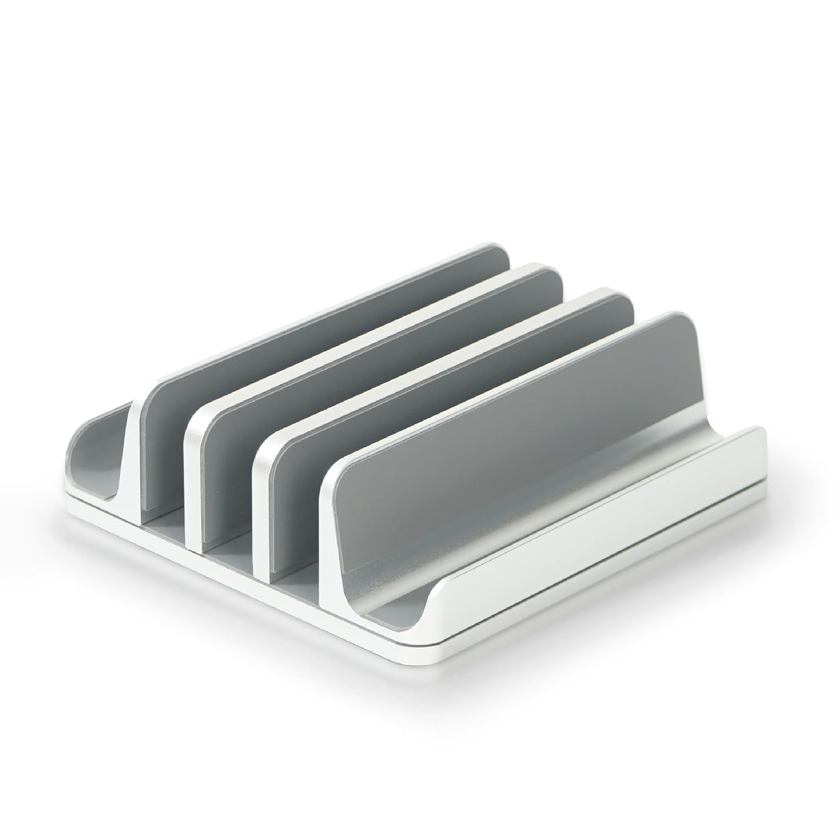Multiple Laptop Holder Vertical - Adjustable Laptop Vertical Stand Holds 5 Devices, Fits All MacBooks Laptops Tablets and Mobile