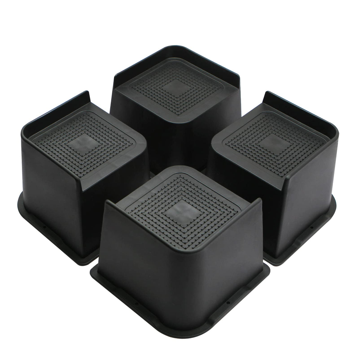 Mymulike Bed Risers Heavy Duty, Oversized Furniture Risers, Support Up To 6000 Lbs, Lift 4 Inch For Couch, Sofa, Table,Chair (Bl