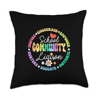 Groovy School Community Liaison Back to School Appreciation Throw Pillow