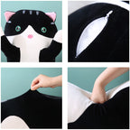 Long Cat Plush Pillow Soft Cat Hugging Pillow Stuffed Animal Pillow Cute Kitty Sleeping Throw Pillow Gift For Kids(90Cm/35.43Inc