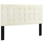 Modway Paisley Upholstered Biscuit Tufted Performance Velvet Full / Queen Headboard Size In Ivory