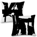 Supwhd Black And White Pillow Covers, Black And White Pillows Cover 16X16, Black And White Throw Pillows Cover Set Of 2, Black A