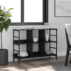 vidaXL Black Sideboard - Timeless Classic Engineered Wood Storage Cabinet with Adjustable Feet - Ideal for Living Room, Bedroom, or Office