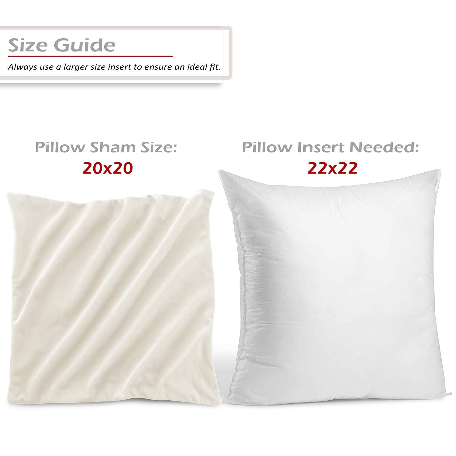 Nestl Throw Pillow Covers, Cozy Velvet Decorative Off White Pillow Covers 20 X 20 Inches, Soft Solid Couch Pillow Covers For Sofa, Bed And Car, Set Of 2