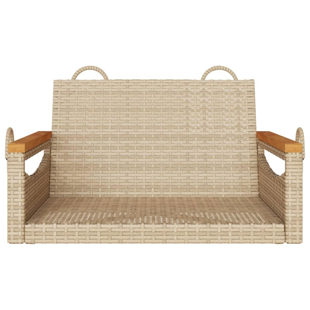 vidaXL Swing Seat Beige 63x62x40cm Resin Braided
