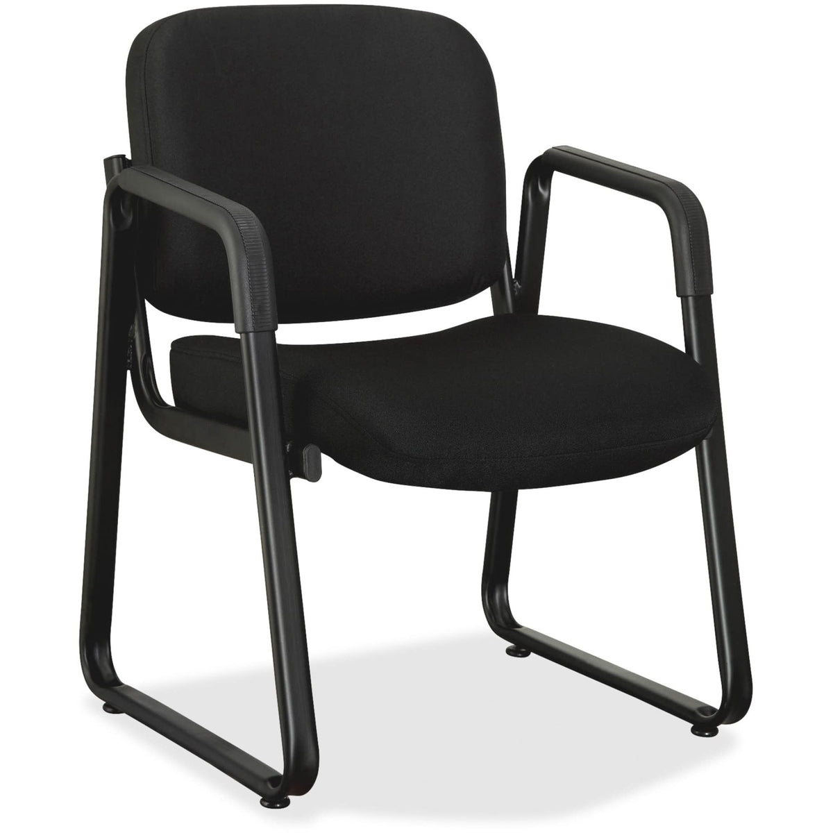 Lorell Fabric Guest Chair, Black