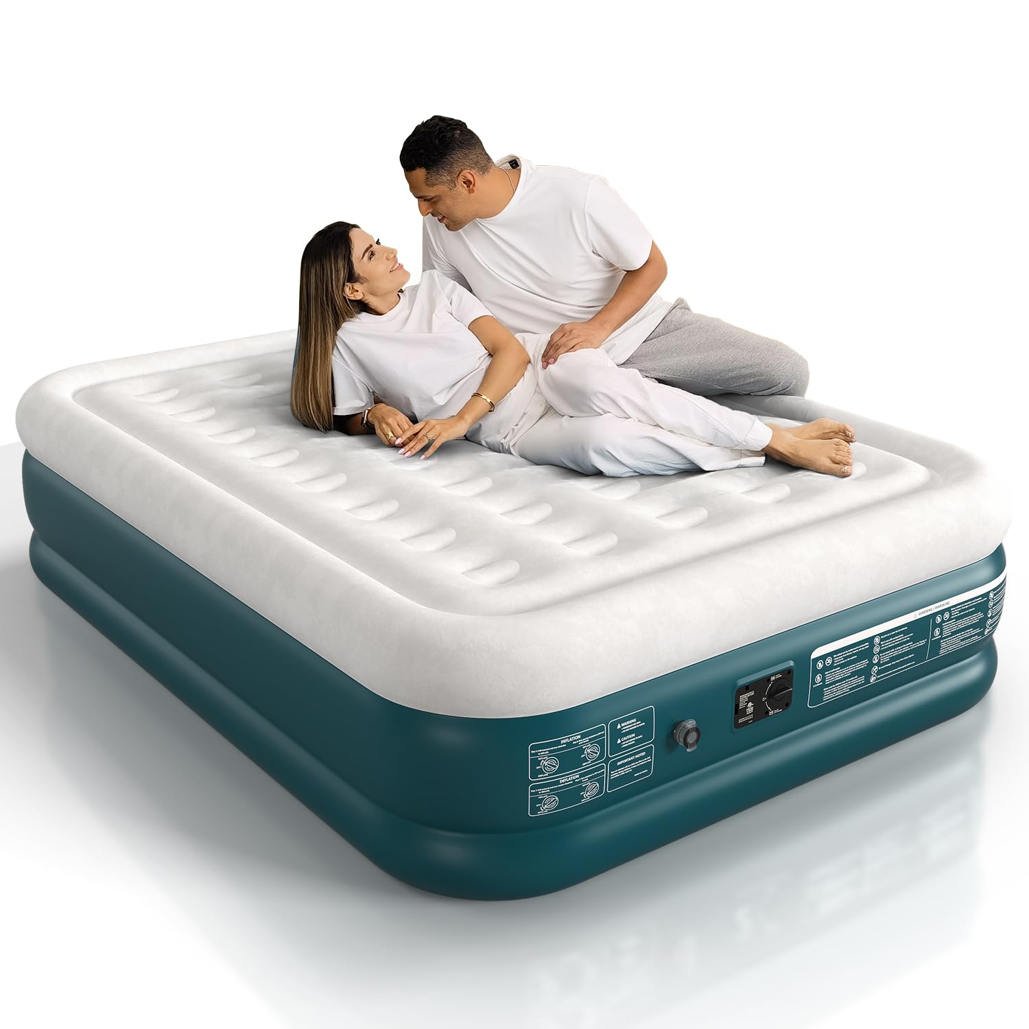 Lavisx Queen Air Mattress With Built In Pump 18 Inch High Queen Air Mattress 1-3 Minutes Fast Self Inflating Air Mattress 1 Butt
