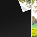 Finnez Blackwhiteout Window Film Privacy, No Glue Static Cling, Anti UV, 100% Light Blocking Black Window Film for Home or Offic