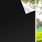 Finnez Blackwhiteout Window Film Privacy, No Glue Static Cling, Anti UV, 100% Light Blocking Black Window Film for Home or Offic