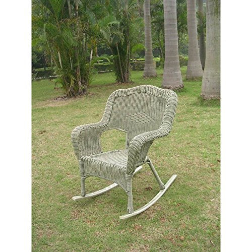 Maui Camelback Resin Wicker/Steel Outdoor Rocking Chair (Set of 2) - Antique Moss