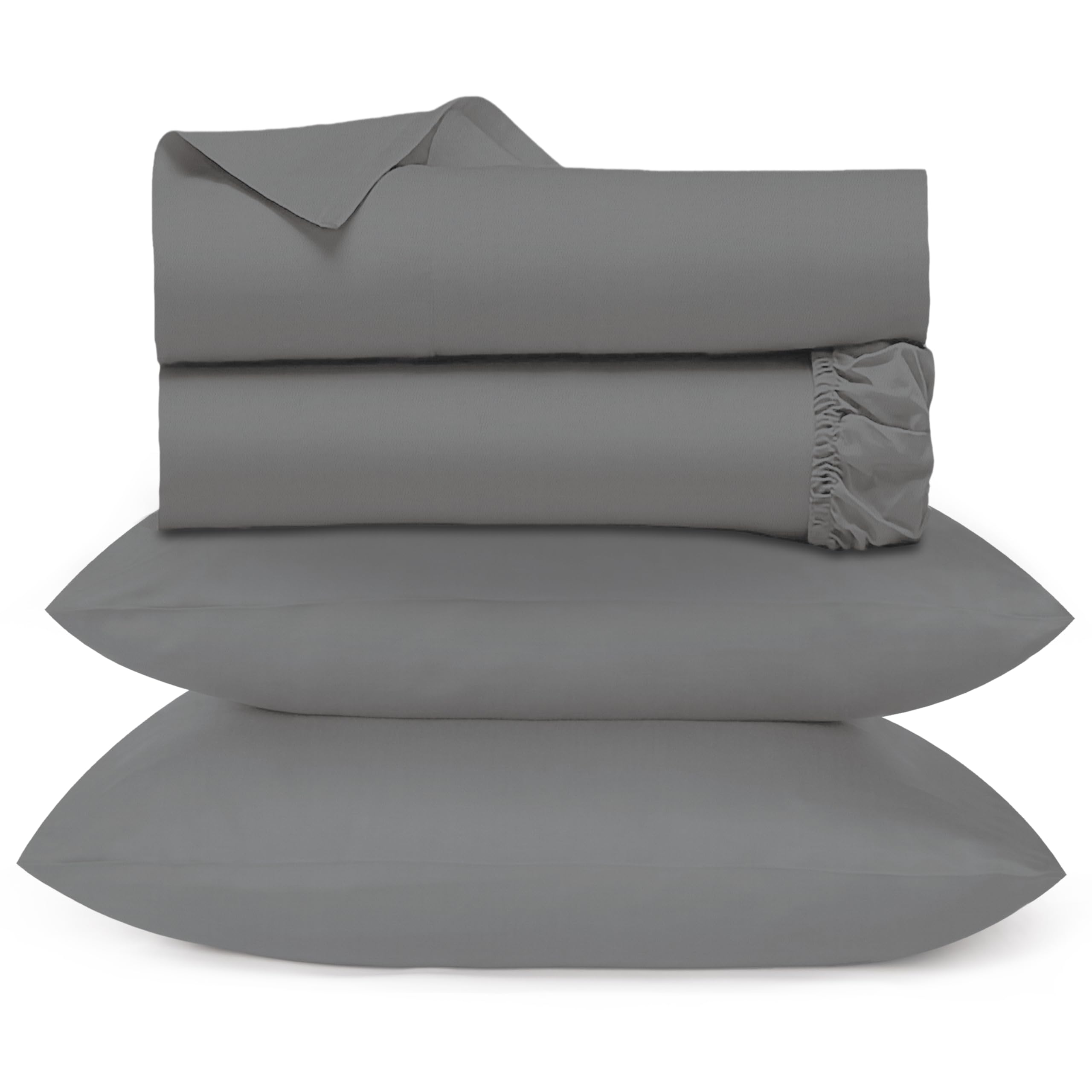 Urbanhut 1000 Thread Count Sheets Set King Size, 100% Pure Cotton, Egyptian Cotton Like Long Staple Soft & Breathable, 4 Pc Bed