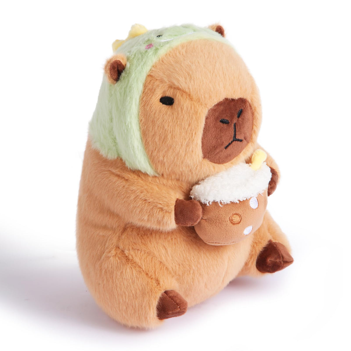 Acgtrick Cute Capybara Plush Pillow Soft Stuffed Animals With Drinking Milk Tea Dinosaur Capibara Pluhsies Toy Gifts For Boys Gi