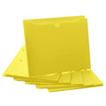 Yellow File Jackets, 1 Inch Expansion, Letter Size, Reinforced Straight-Cut Tab, 6 Pack