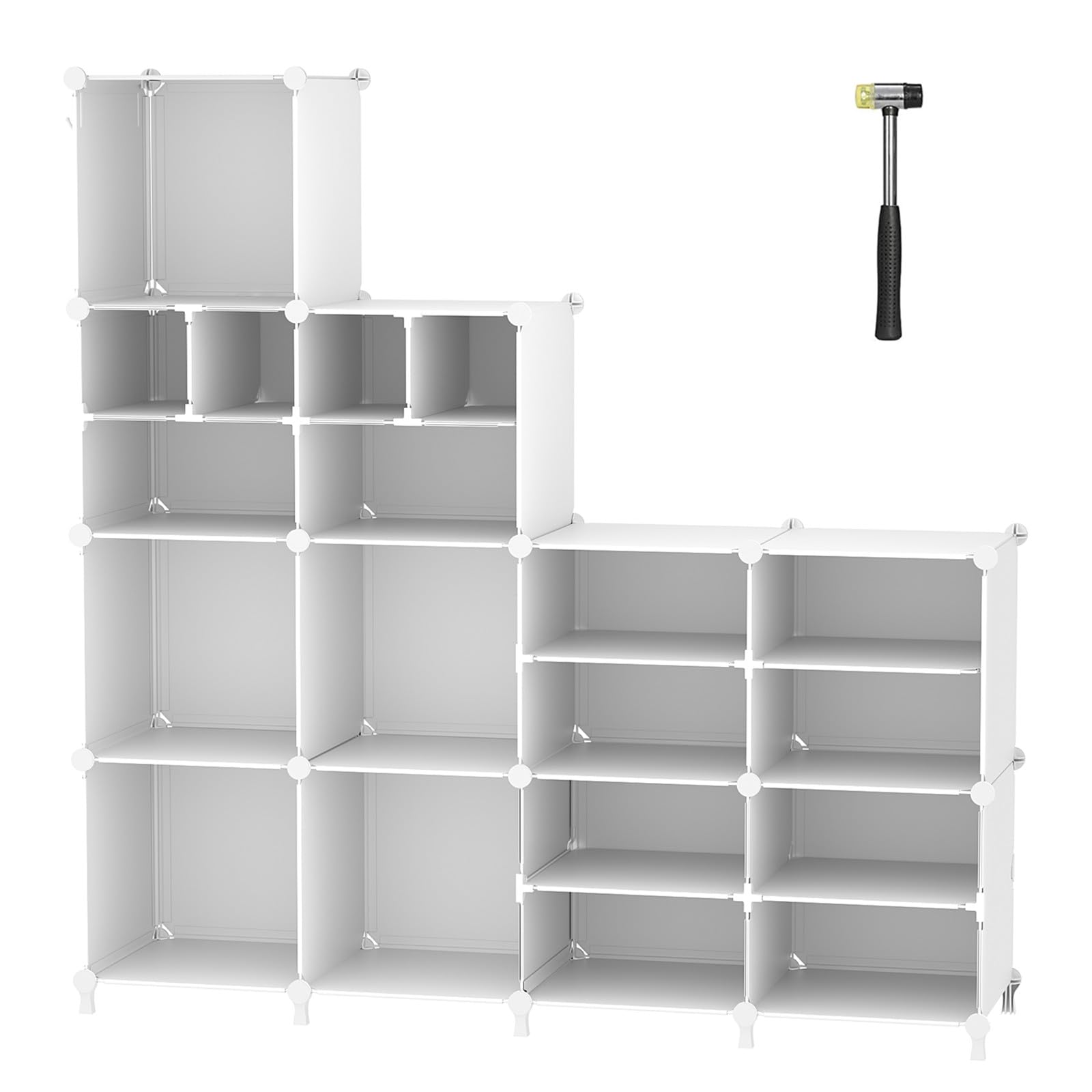 AWTATOS Cube Storage Organizer Closet Storage 12 Cube Shelves, Large and Small Cubes, DIY Portable Closet Clothes Storage Shelfs