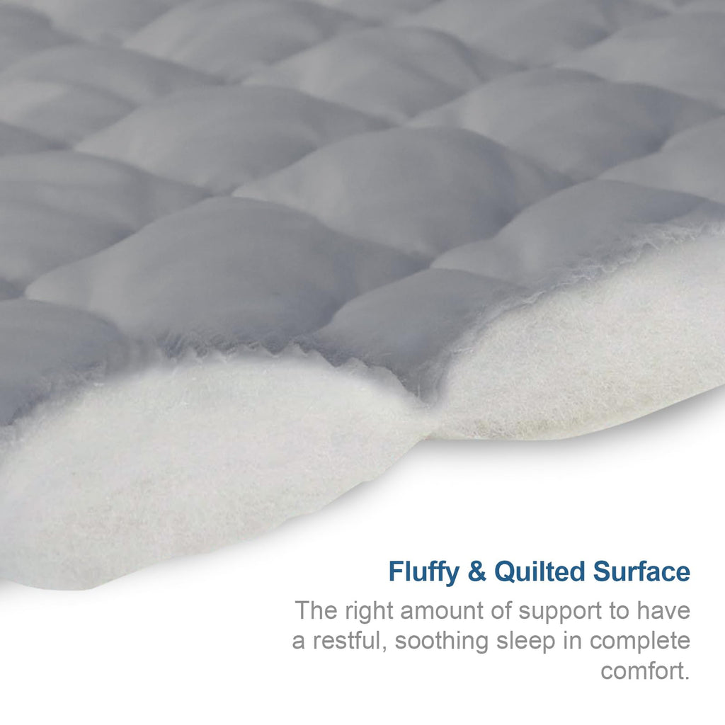 Twin Mattres Protector Pad Waterproof Quilted, Breathable & Cooling Twin Size Mattress Topper Cover Fitted For Kids With Deep Po