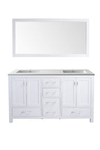 Laviva Wilson 60 - White Cabinet Matte White Viva Stone Solid Surface Countertop