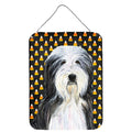 Caroline's Treasures SS4290DS1216 Bearded Collie Candy Corn Halloween Portrait Wall or Door Hanging Prints Aluminum Metal Sign K