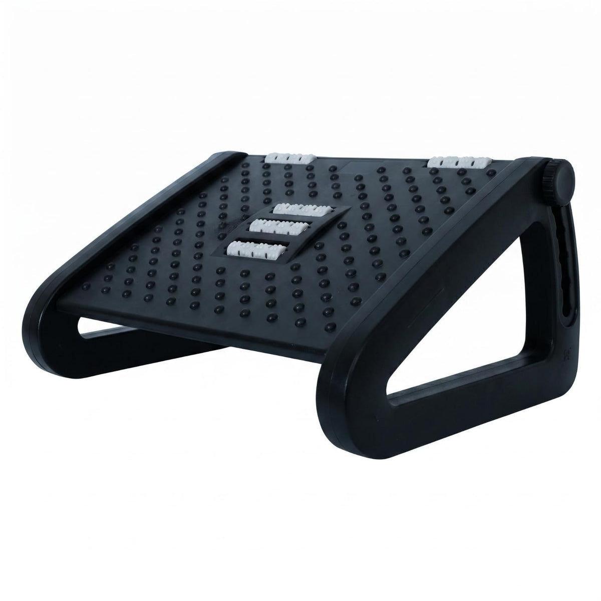 HEAVENGLOW Massaging Massage Footrest NonSlip Adjustable Footrest Plastic Massage Foot Rest, Black