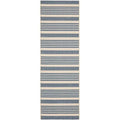 SAFAVIEH Courtyard Collection 2'3' x 10' Beige/Blue CY6062 Stripe Indoor/ Outdoor Patio Backyard Mudroom Runner Rug