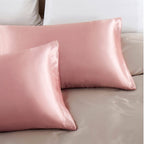 Aormenzy Champagne Satin Pillowcase For Hair And Skin, Satin Pillow Cases For Women Standard Size Set Of 2 With Envelope Closure