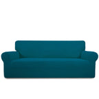 Purefit Stretch Oversized Sofa Slipcover – Spandex Jacquard Non Slip Soft Couch Sofa Cover, Washable Furniture Protector With Non Skid Foam And Elastic Bottom For Kids (Oversized Sofa, Peacock Blue)
