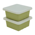 ECR4Kids Square Bin with Lid, Storage Containers, Fern Green, 2-Pack