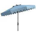 Safavieh Pat8010U Outdoor Collection Pat8010 Umbrella, Baby Blue/White