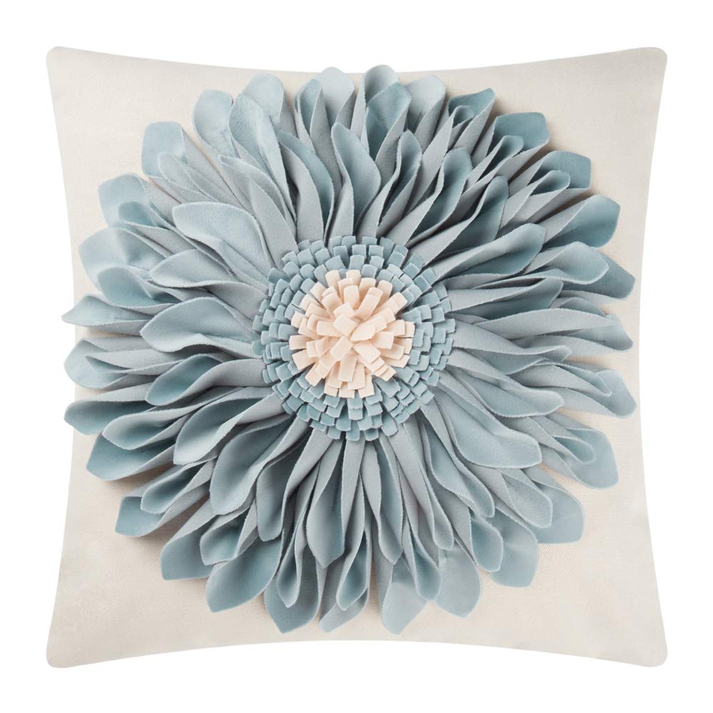 Oiseauvoler Handmade Throw Pillow Covers 18X18 Inch Blue 3D Sunflower Cushion Covers Decorative Pillowcases Couch Living Room Fa