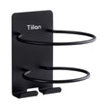 Tiilan Hair Dryer Holder Wall Mount Self Adhesive, SUS 304 Stainless Steel Bathroom Hair Blow Dryer Rack Organizer, Black