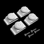 Tapestry Wall Hanging Clamps 4 Pack Textile Art Decoration Wall Hangers Metal Clips For Hanging Rugs Carpet Wall Display (White)