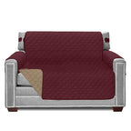 Sofa Shield Chair Slip Cover With Patented Strap, Cushion Protector, Reversible Stain And Dog Tear Resistant Slipcover, Quilted