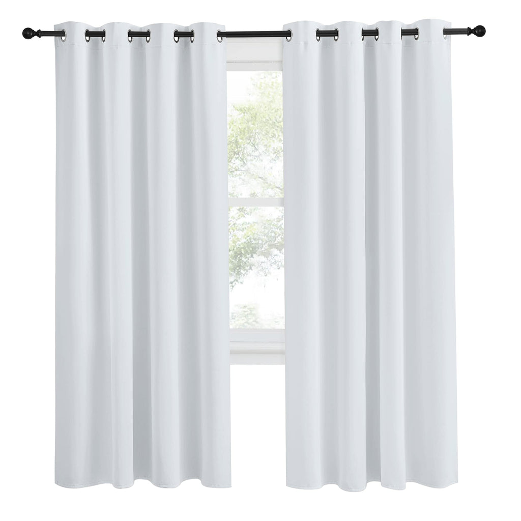 Nicetown Room Darkening Window Curtain Panel, 55X78 Inches, 1 Pack, Cloud Grey Color, Solid Thermal Insulated Blind Privacy Drape For Bedroom