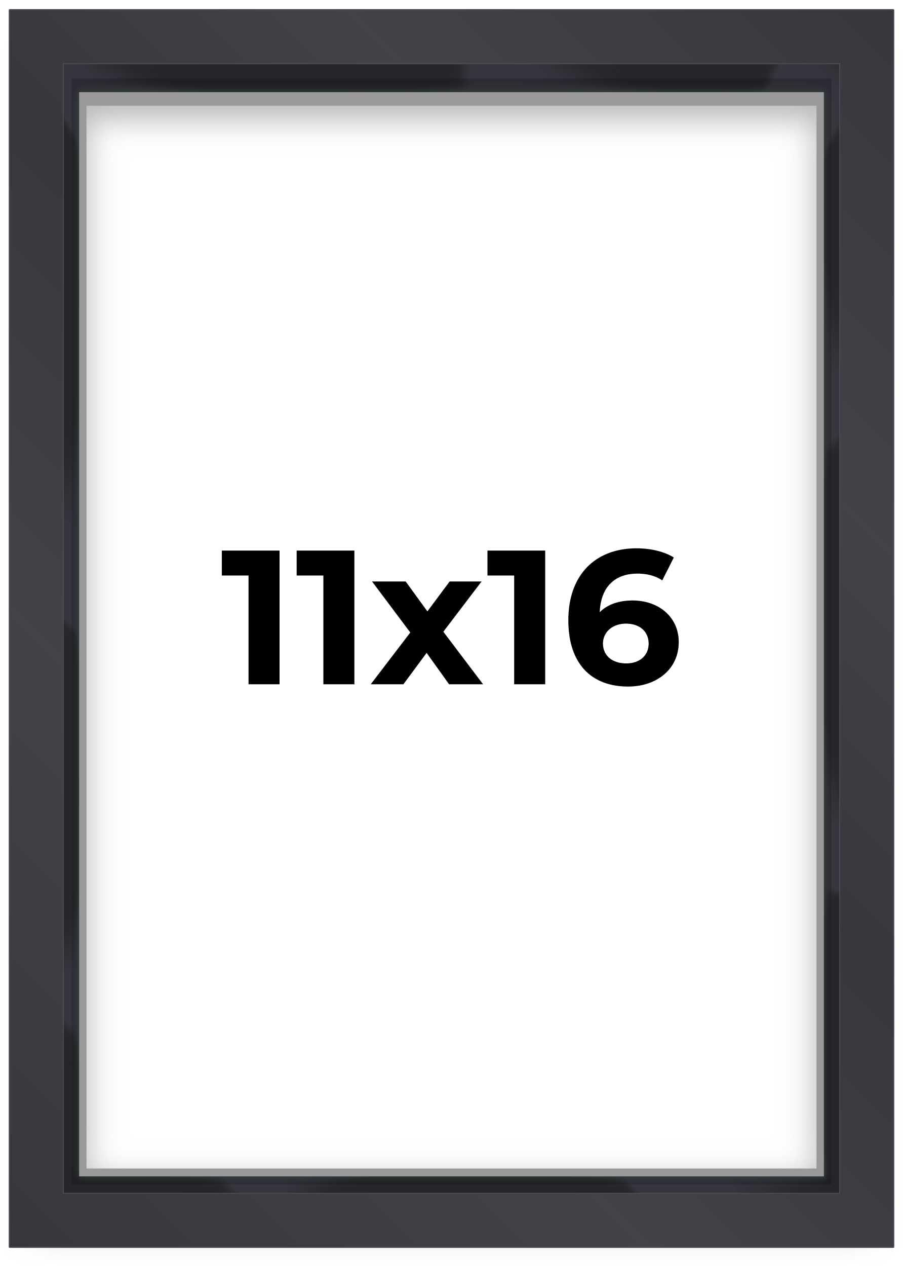 11x16 Shadow Box Black Display Frame | 1'' Depth of Usable Space| Interior Size 11x16 or 16x11 Inches| UV Resistant Acrylic, Aci