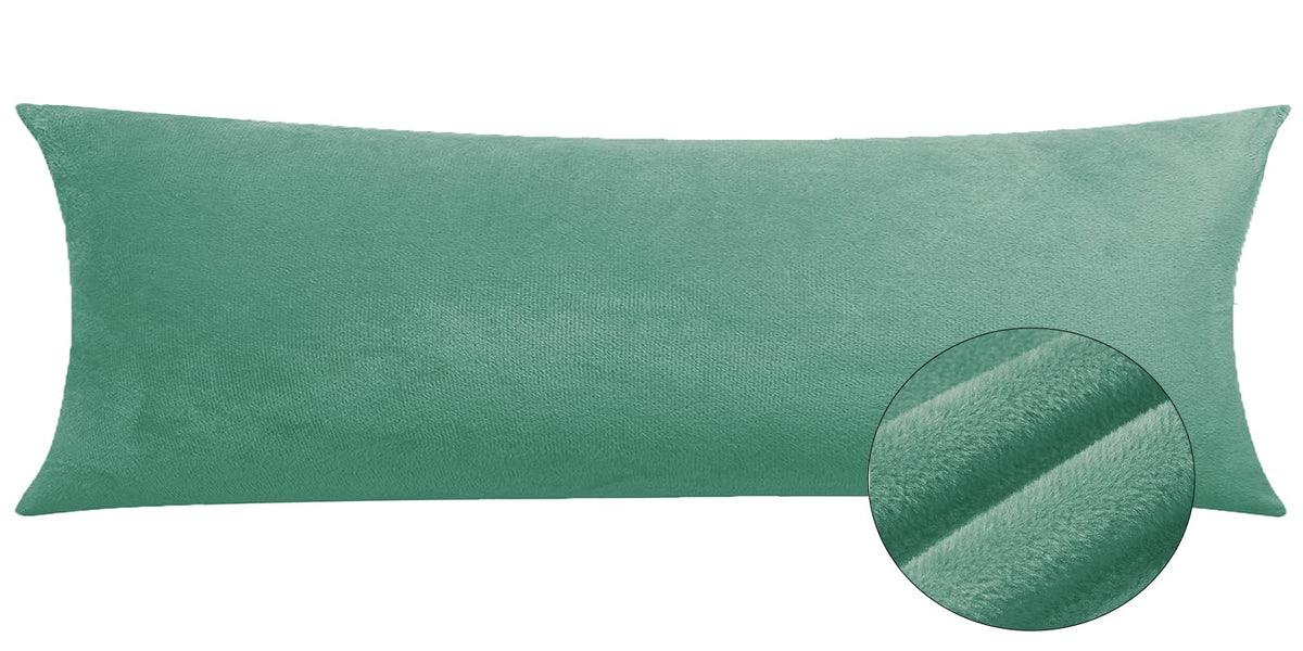 Zippered Velvet Body Pillowcases, Super Soft Cozy Pillow Cover, Luxury Fuzzy Flannel Long Pillow Cases With Zipper, 20X54 Inches