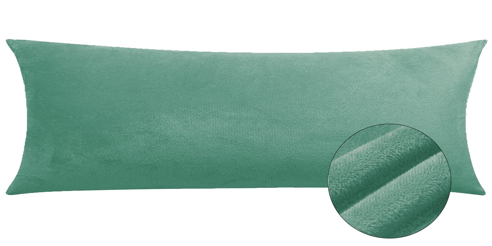 Zippered Velvet Body Pillowcases, Super Soft Cozy Pillow Cover, Luxury Fuzzy Flannel Long Pillow Cases With Zipper, 20X54 Inches