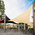 Royal Shade 28' X 28' X 28' Beige Triangle Sun Shade Sail Canopy Outdoor Patio Fabric Screen Rstaprt10 - Upf50+ 95% Uv Blockage,