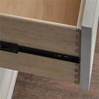 American Woodcrafters Dunescape White Finished Wood 2-Door Cabinet Style Coastal Nightstand