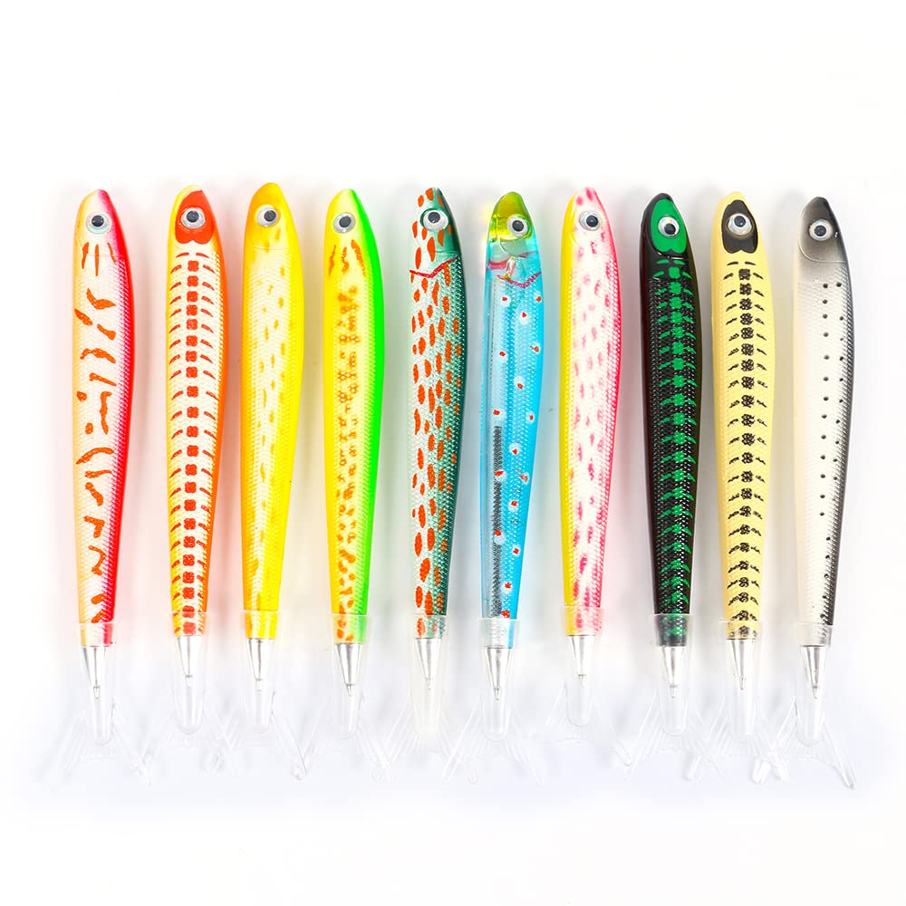 Abhay Cute Fish Pen Gifts Fashion Fish Pens 10 Pack Creative Pen For Fish Decor Party Supplies
