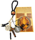 Westmon Works St Benedict Home Protection Door Hanger Wooden Assortment with Saint Card Set