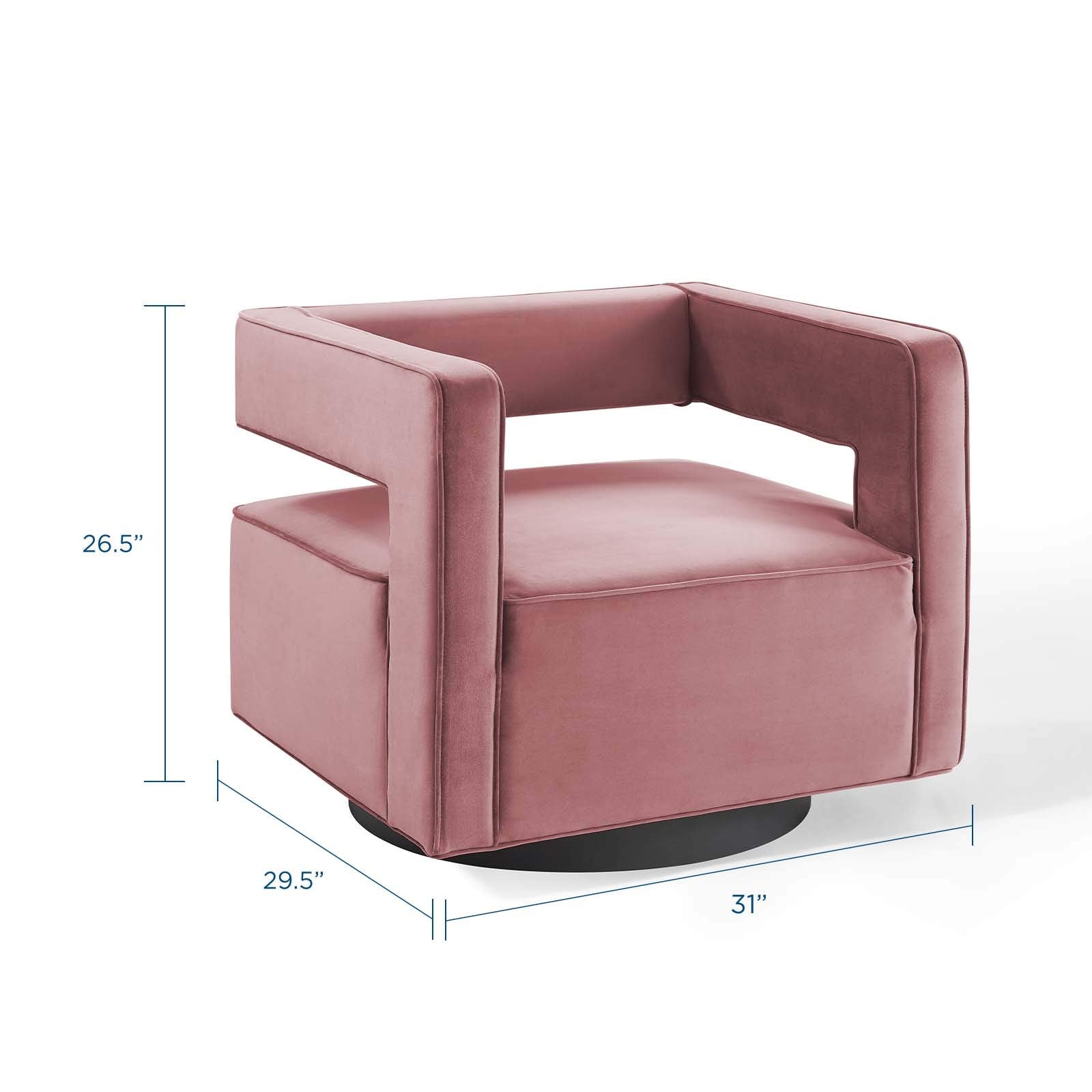 Modway Booth Armchairs, Dusty Rose