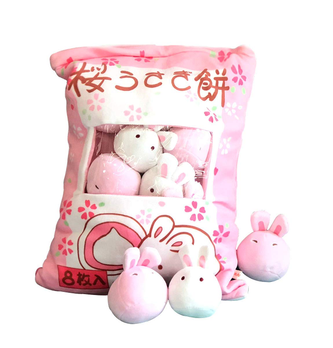 Refahb Cute Plush Pillow Throw Pillow Removable Stuffed Animal Toys Creative Gifts For Girls (Bunny)