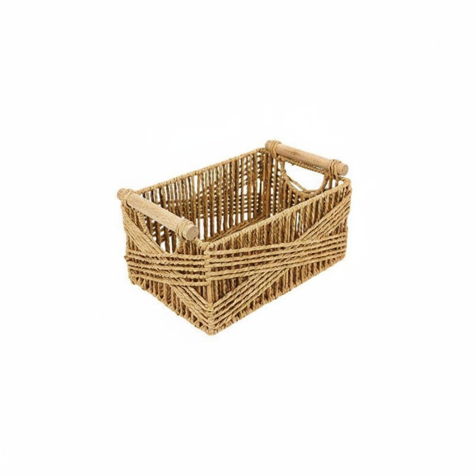 Snappsy Nordic Design Paper Rope Storage Basket Desktop Organizer Woven Storage Basket EcoFriendly Stackable For Bedroom, Vanit