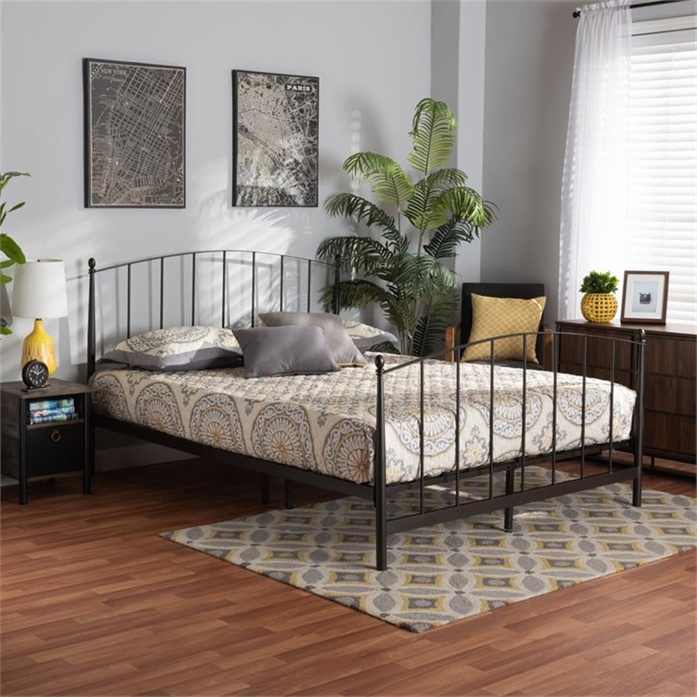 Baxton Studio Lana Queen Size Platform Bed - Thumbnail 2