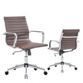 Luxmod Arm Chair, Ergonomic Office Chair With Wheels And Armrests, Adjustable Heavy-Duty Swivel Chair For Home And Office, Wide