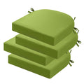 Idee-Home Outdoor Chair Cushions Set Of 4, Thick 19' X 19' X 3' Patio Chair Cushions For Outdoor Furniture Waterproof With Ti