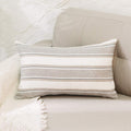 Natus Weaver Stripe Pillow Case Soft Linen Rectangle Decorative Throw Cushion Cover Pillowcase With Hidden Zipper For Sofa 12'