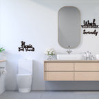 2 Sets Bathroom Wall Decor Wash Your Hands Seriously And Please Seat Yourself Sign Funny Bathroom Decor Wooden Farmhouse Rustic