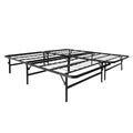 STRUCTURES Foldable Bed Base - Platform Bed Frame and Box Spring in One - Strong and Sturdy Support - Quiet Noise Free - Quick, 